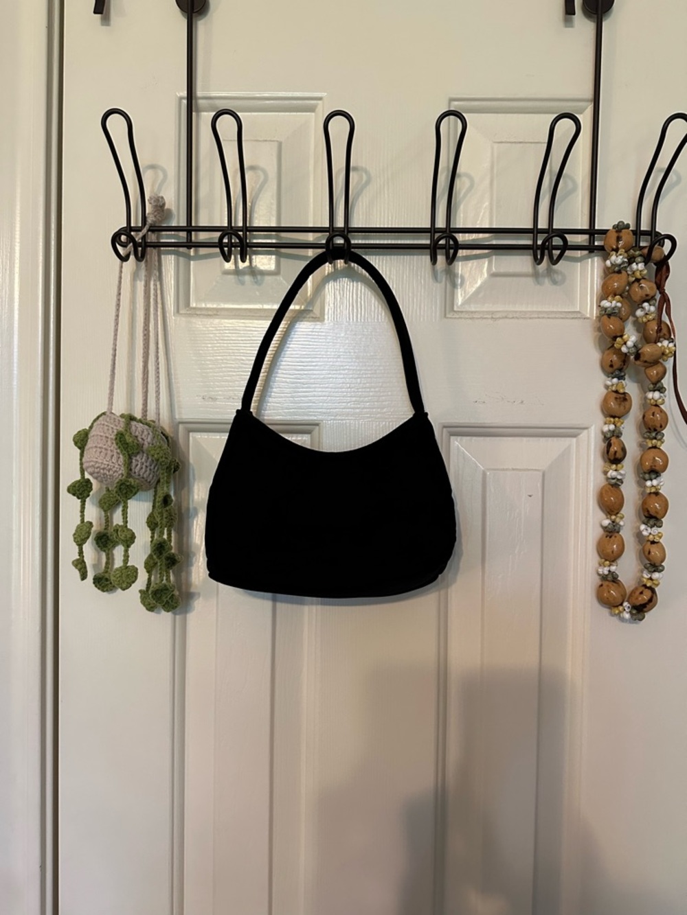 Black Velvet Shoulder Bag